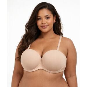 NWT Wacoal Beige Convertible Strapless Underwire Plus Bra Women's 42C